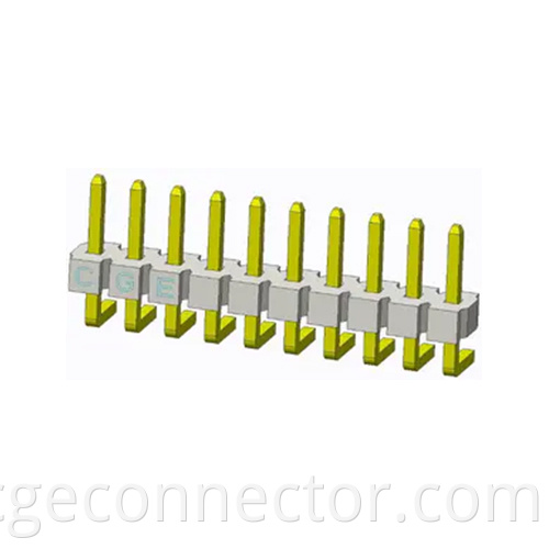 DIP Right angle Single row curved plug Connector